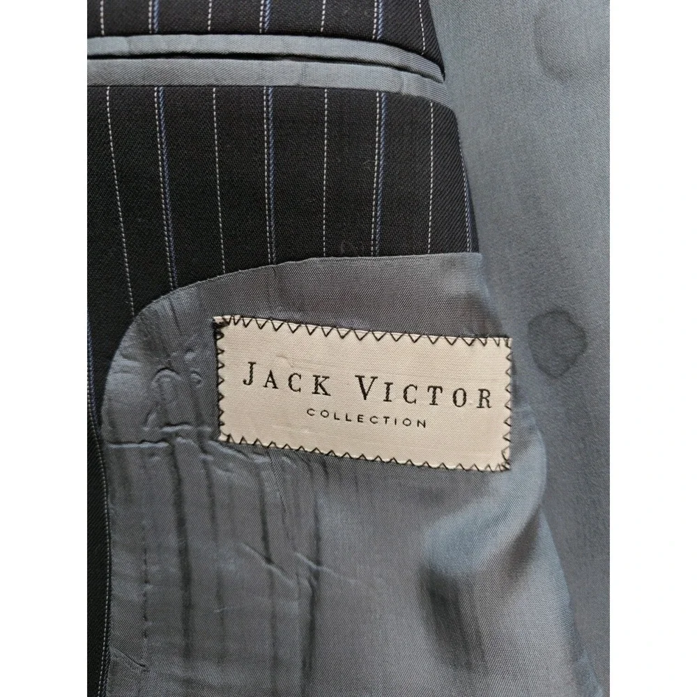 Jack Victor Mens Wool Sports Coat 40R Blue Striped 3 Button Blazer Canada